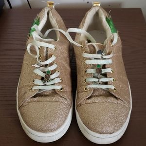 Sam Edelman Girls Glitter Pineapple Sneakers Sz 4